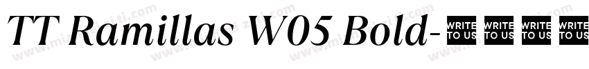 TT Ramillas W05 Bold字体转换